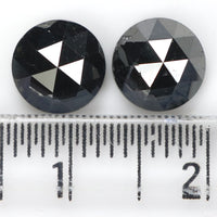 Natural Loose Round Rose Cut Diamond Black Color 2.79 CT 6.90 MM Rose Cut Shape Diamond L1697