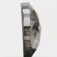 0.85 Ct Natural Loose Oval Shape Diamond Black Grey Color Oval Diamond 6.80 MM Natural Loose Salt And Pepper Oval Rose Cut Diamond QL8673
