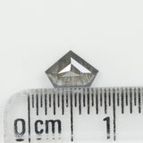 0.50 CT Shield Cut Diamond, Salt And Pepper Diamond, Natural Loose Diamond, Black Diamond, Grey Diamond, Antique Rose Cut Diamond KDL192