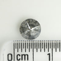 0.77 CT Natural Loose Diamond Round Black Grey Salt And Pepper Color 5.63 MM KDL9333