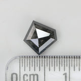 0.97 CT Natural Loose Diamond Pentagon Black Grey Salt And Pepper Color 6.85 MM KDL9320