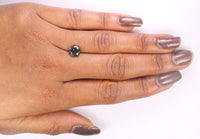 2.05 CT Natural Loose Diamond Round Black Grey Salt And Pepper Color 7.85 MM KDL9209
