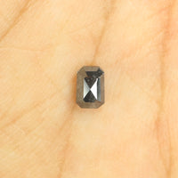 0.49 Ct Natural Loose Diamond, Emerald Cut Diamonds, Black Color Diamond, Rose Cut Diamond, Rustic Diamond, Radiant Diamond KDL5359