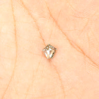 0.64 CT Natural Loose Diamond, Pentagon Cut Diamond, Salt And Pepper Diamond, Black Grey Diamond, Rose Cut Diamond, Rustic Diamond L9583