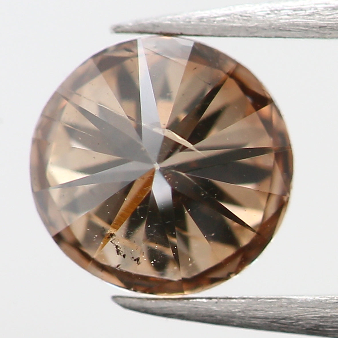0.28 Ct Natural Loose Diamond, Orange Diamond, Round Diamond, Round Brilliant Cut Diamond, Sparkling Diamond, Rustic Diamond KR2294