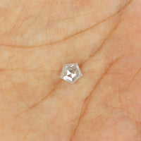 1.28 CT Natural Loose Diamond, Pentagon Cut Diamond, Grey Diamond, Grey Loose Pentagon Diamond, Rose Cut Diamond, Rustic Diamond KDL9877
