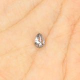 0.39 CT Natural Loose Diamond, Pear Cut Diamond, Salt And Pepper Diamond, Black Diamond, Grey Diamond, Real Galaxy Rose Cut Diamond KDL280