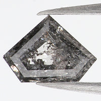 0.28 CT Natural Loose Diamond, Shield Cut Diamond, Salt And Pepper Diamond, Black Diamond, Grey Diamond, Antique Rose Cut Diamond KDL440