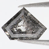 0.28 CT Natural Loose Diamond, Shield Cut Diamond, Salt And Pepper Diamond, Black Diamond, Grey Diamond, Antique Rose Cut Diamond KDL440