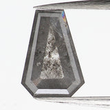 0.69 CT Natural Loose Diamond, Coffin Cut Diamond, Salt and Pepper Diamond, Black Diamond, Grey Diamond, Antique Rose Cut Diamond KDL506