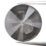 3.34 Ct Natural Loose Diamond, Grey Diamond, Round Diamond, Round Brilliant Cut Diamond, Sparkling Diamond, Rustic Diamond KDL386