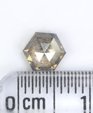 0.77 CT Natural Loose Diamond, Hexagon Diamond, Salt And Pepper Diamond, Black Diamond, Gray Diamond, Hexagon Cut Diamond KDL9543