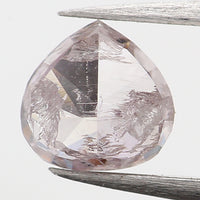 0.39 Ct Natural Loose Diamond, Heart Diamond, Pink Diamond, Rose Cut Diamond,Heart Shape Diamond, Antique Diamond KR922