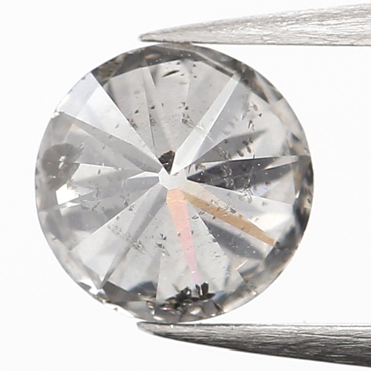 0.47 CT Natural Loose Round Shape Diamond Salt And Pepper Color Round Diamond 4.70 MM Natural Black Grey Round Brilliant Cut Diamond LQ210
