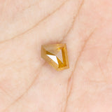 3.63 Ct Natural Loose Diamond, Shield Cut Diamond, Yellow Color Diamond, Rose Cut Diamond, Real Rustic Diamond, Antique Diamond KDL9783