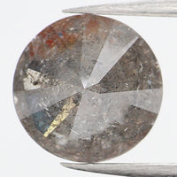 1.28 Ct Natural Loose Diamond, Grey Diamond, Round Diamond, Round Brilliant Cut Diamond, Sparkling Diamond, Rustic Diamond L443