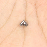0.51 Ct Natural Loose Diamond, Salt And Pepper Diamond, Shield Cut Diamond, Black Gray Color Diamond, Rose Cut Real Rustic Diamond KDL079