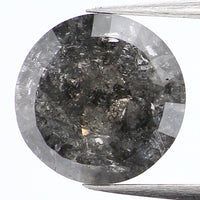 2.08 Ct Natural Loose Diamond, Round Rose Cut Diamond, Black Diamond, Gray Diamond, Salt and Pepper Diamond, Rose Cut Diamond KDL455