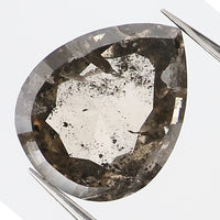 1.21 Ct Natural Loose Diamond Pear Black Grey Salt And Pepper Color 7.52 MM KDL9349