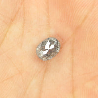 1.04 Ct Natural Loose Diamond, Oval Diamond, Black Diamond, Grey Diamond, Salt and Pepper Diamond, Antique Diamond, Real Diamond KDL9947