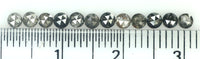0.91 Ct Natural Loose Diamond, Round Rose Cut Diamond, Black Diamond, Gray Diamond, Salt and Pepper Diamond, Rose Cut Diamond L7993