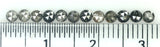 0.91 Ct Natural Loose Diamond, Round Rose Cut Diamond, Black Diamond, Gray Diamond, Salt and Pepper Diamond, Rose Cut Diamond L7993