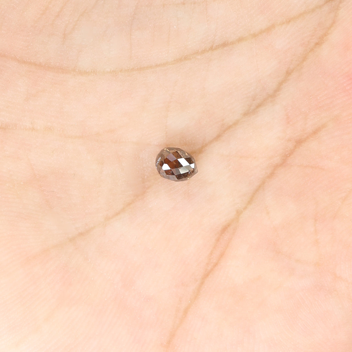 0.70 Ct Natural Loose Briolette Shape Diamond Brown Color Drop Diamond 5.25 MM Natural Loose Brown Color Briolette Rose Cut Diamond LQ9823
