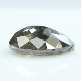 1.70 CT Natural Loose Pear Shape Diamond Salt And Pepper Pear Rose Cut Diamond 9.00 MM Black Grey Color Pear Shape Rose Cut Diamond QL8120