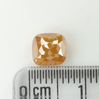 1.50 CT Natural Loose Diamond Cushion Yellow Brown Color 6.15 MM KDL9258