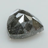 1.67 Ct Natural Loose Diamond Triangle Black Grey Salt And Pepper Color I3 Clarity 7.30 MM KDL8124
