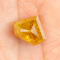 3.24 Ct Natural Loose Diamond, Shield Cut Diamond, Yellow Color Diamond, Rose Cut Diamond, Real Rustic Diamond, Antique Diamond KDL9780