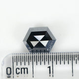 2.28 Ct Natural Loose Diamond, Hexagon Diamond, Black Diamond, Hexagon Cut Diamond, Polished Diamond, Rose Cut Diamond Rustic Diamond KDL9576