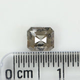 0.87 Ct Natural Loose Diamond, Emerald Diamond, Salt And Pepper Diamond, Black Diamond, Grey Diamond, Antique Diamond, Rustic Diamond KDL9510