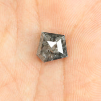 2.03 CT Natural Loose Diamond, Pentagon Cut Diamond, Black Diamond, Black Loose Pentagon Diamond, Rose Cut Diamond, Rustic Diamond KDL9999