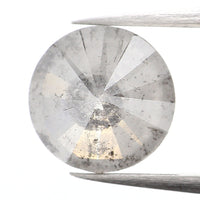 1.40 Ct Natural Loose Diamond, Grey Diamond, Round Diamond, Round Brilliant Cut Diamond, Sparkling Diamond, Rustic Diamond L240