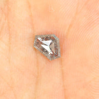 1.09 CT Natural Loose Diamond, Shield Cut Diamond, Salt And Pepper Diamond, Black Diamond , Grey Diamond, Antique Rose Cut Diamond KDL253