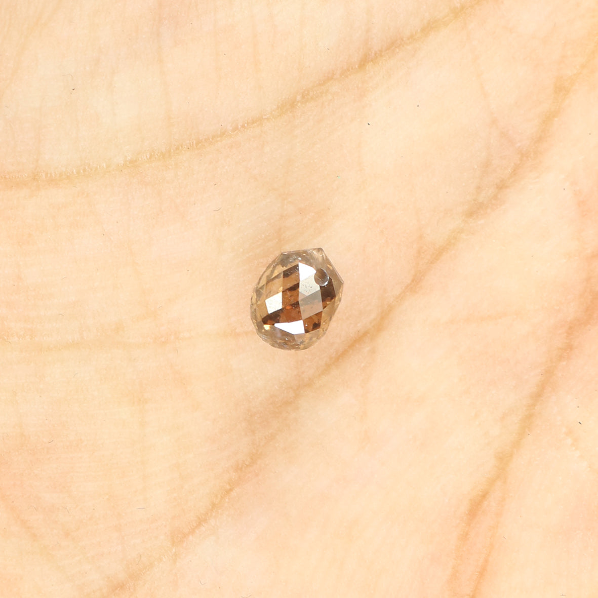 0.72 Ct Natural Loose Briolette Shape Diamond Brown Color Drop Diamond 5.10 MM Natural Loose Brown Color Briolette Rose Cut Diamond LQ9826