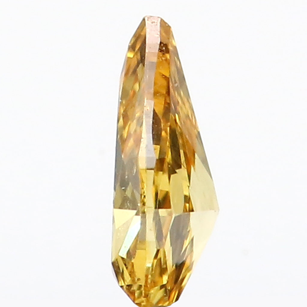 0.21 CT Natural Loose Pear Shape Diamond Yellow Color Pear Cut Diamond 5.25 MM Natural Loose Yellow Color Pear Brilliant Cut Diamond LQ8622