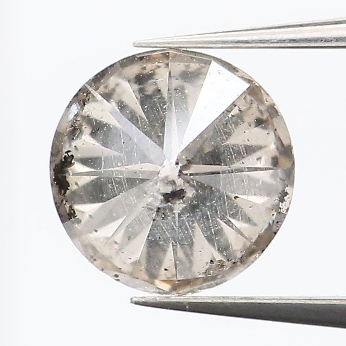 0.87 CT Natural Loose Round Shape Diamond Brown Color Round Cut Diamond 5.75 MM Natural Salt And Pepper Round Brilliant Cut Diamond LQ9364