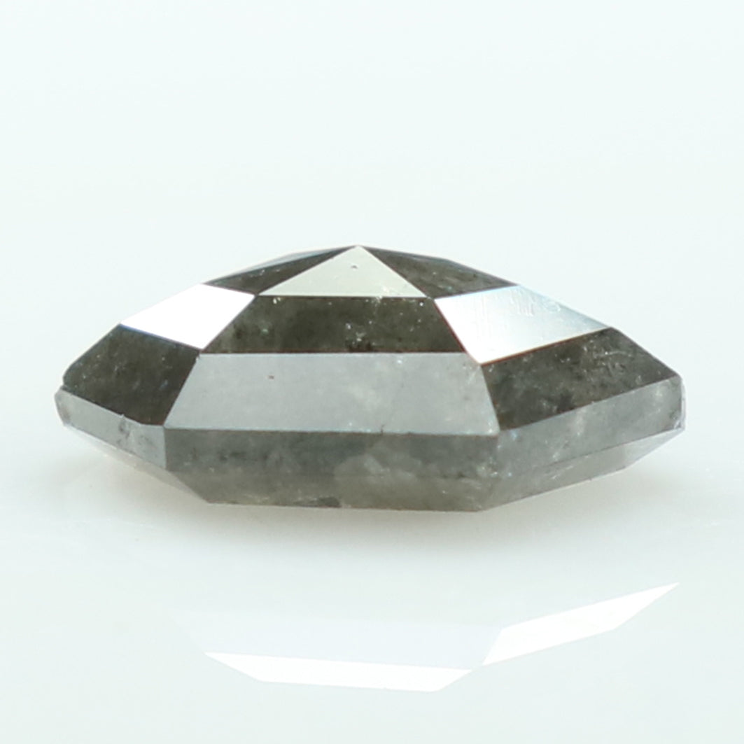 0.70 CT Natural Loose Hexagon Shape Diamond Salt And Pepper Hexagon Cut Diamond 7.05 MM Natural Black Grey Hexagon Rose Cut Diamond QL8153