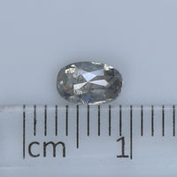 0.63 Ct Natural Loose Diamond Oval  Grey Salt And Pepper Color I3 Clarity 6.25 MM KDL8937