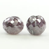 0.88 CT Faceted Bead Diamond, Natural Loose Diamond, Pink Bead Diamond, Faceted Diamond Bead, Beads Loose Diamond, Beads For Necklace L9898