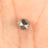 0.53 Ct Natural Loose Diamond, Round Rose Cut Diamond, Black Diamond, Gray Diamond, Salt and Pepper Diamond, Rose Cut Diamond KDL7404