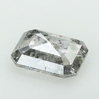 0.74 Ct Natural Loose Diamond Emerald Black Grey Salt And Pepper Color I3 Clarity 6.30 MM KDL8434
