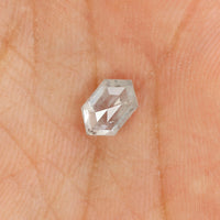 0.88 Ct Natural Loose Diamond, Hexagon Diamond, Grey Diamond, Hexagon Cut Diamond, Polished Diamond, Rose Cut Diamond Rustic Diamond KDL212