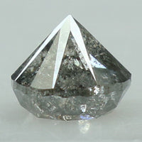 0.62 Ct Natural Loose Diamond Round Black Grey Salt And Pepper Color I3 Clarity 4.80 MM KDL8460
