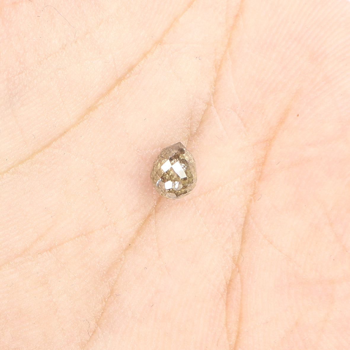 0.76 Ct Natural Loose Briolette Shape Diamond Brown Color Drop Cut Diamond 5.20 MM Natural Loose Yellow Color Briolette Cut Diamond LQ9839