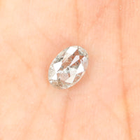 0.57 Ct Natural Loose Diamond, Oval Diamond, Salt And Pepper Diamond, Black Grey Diamond, Oval Cut Diamond, Rustic Diamond KDL9614