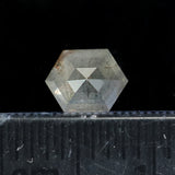 0.46 Ct Natural Loose Diamond, Hexagon Diamond, Grey Diamond, Hexagon Cut Diamond, Polished Diamond, Rose Cut Diamond Rustic Diamond KDL9681