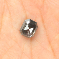 1.70 CT Natural Loose Diamond, Emerald Cut Diamond, Salt And Pepper Diamond, Black Diamond, Grey Diamond, Antique Rose Cut Diamond KDL187